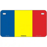 Romania Flag Metal Novelty License Plate 7" x 4" (MP)