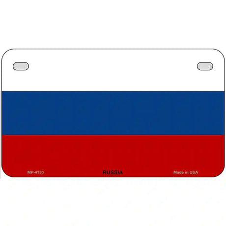 Russia Flag Metal Novelty License Plate 7" x 4" (MP)