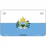 San Marino Flag Metal Novelty License Plate 7" x 4" (MP)