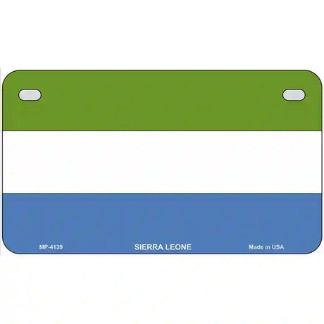 Sierra Leone Flag Metal Novelty License Plate 7" x 4" (MP)