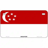 Singapore Flag Metal Novelty License Plate 7" x 4" (MP)