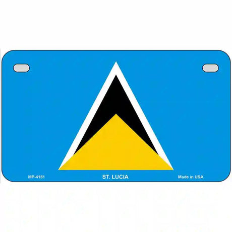 St Lucia Flag Metal Novelty License Plate 7" x 4" (MP)
