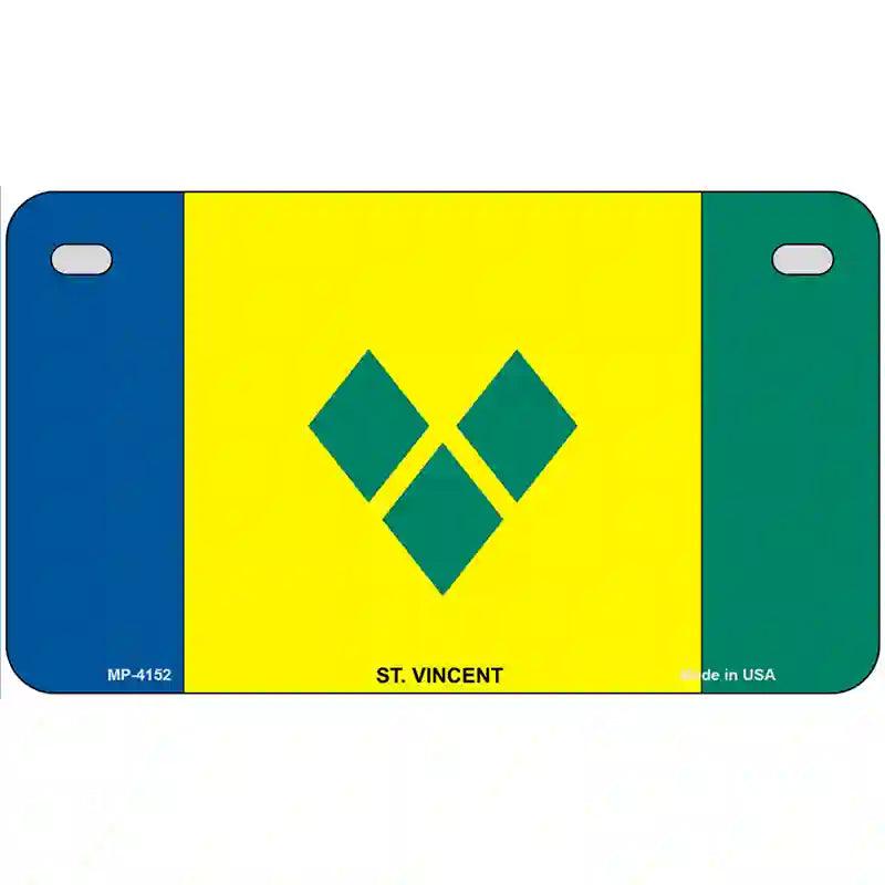 St Vincent Flag Metal Novelty License Plate 7" x 4" (MP)