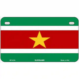 Suriname Flag Metal Novelty License Plate 7" x 4" (MP)