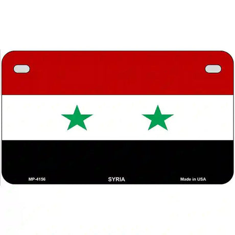 Syria Flag Metal Novelty License Plate 7" x 4" (MP)