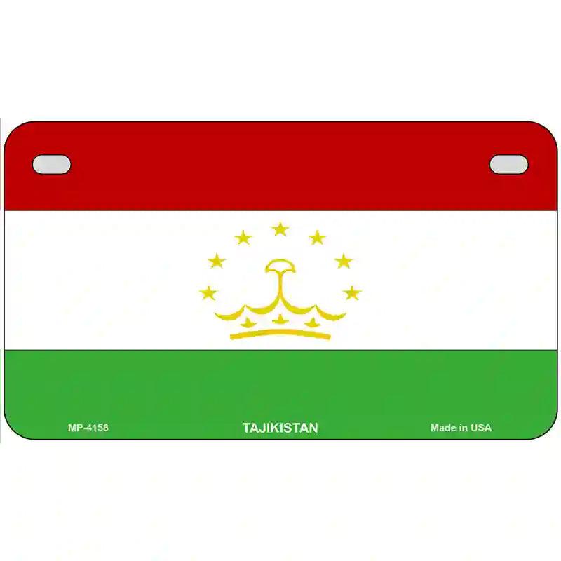 Tajikistan Flag Metal Novelty License Plate 7" x 4" (MP)