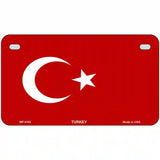 Turkey Flag Metal Novelty License Plate 7" x 4" (MP)