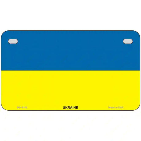 Ukraine Flag Metal Novelty License Plate 7" x 4" (MP)