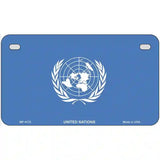 United Nations Flag Metal Novelty License Plate 7" x 4" (MP)