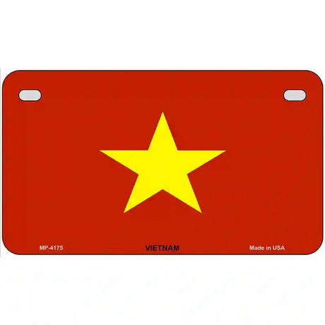 Vietnam Flag Metal Novelty License Plate 7" x 4" (MP)