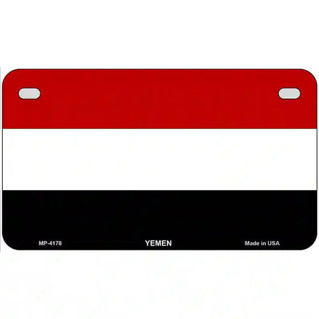 Yemen Flag Metal Novelty License Plate 7" x 4" (MP)