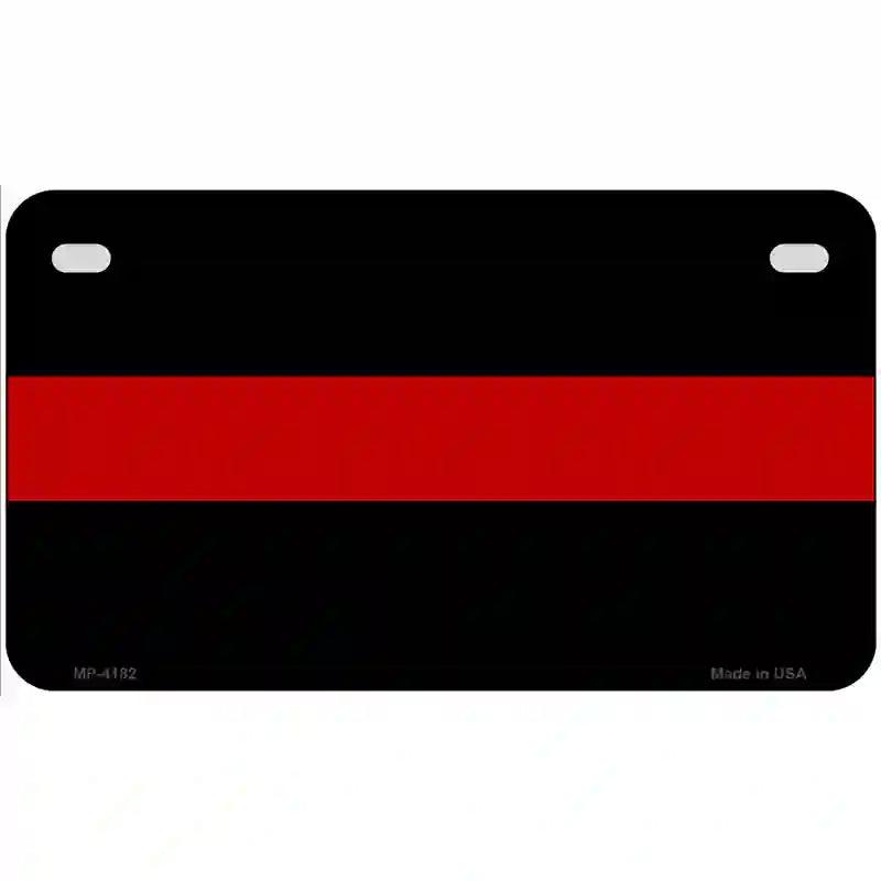 Thin Red Line Fire Metal Novelty License Plate 7" x 4" (MP)