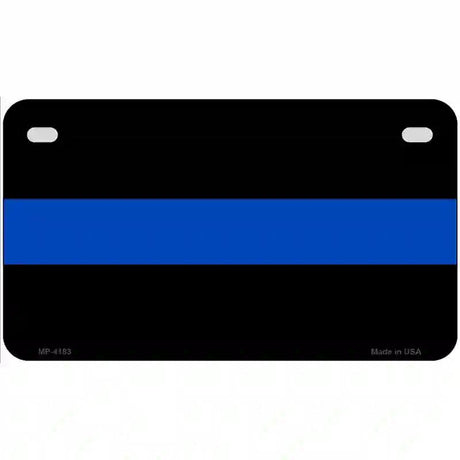 Thin Blue Line Police Metal Novelty License Plate 7" x 4" (MP)