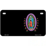 Virgin Mary Black Metal Novelty License Plate 7" x 4" (MP)