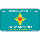 New Mexico Teal Blank Novelty Metal License Plate 7" x 4" (MP)