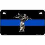 Thin Blue Line Police SWAT Metal Novelty License Plate 7" x 4" (MP)