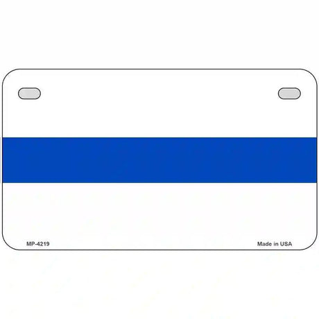 Thin Blue Line White Metal Novelty License Plate 7" x 4" (MP)
