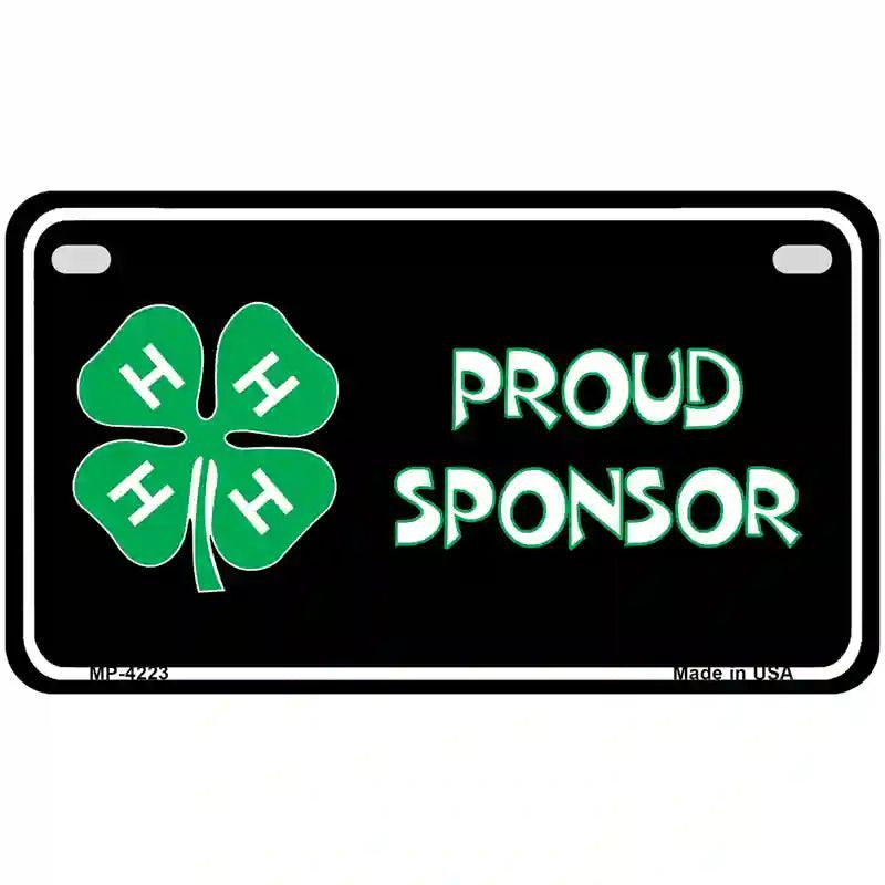 4-H Proud Sponsor Metal Novelty License Plate 7" x 4" (MP)
