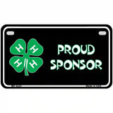 4-H Proud Sponsor Metal Novelty License Plate 7" x 4" (MP)