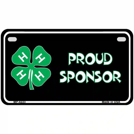 4-H Proud Sponsor Metal Novelty License Plate 7" x 4" (MP)