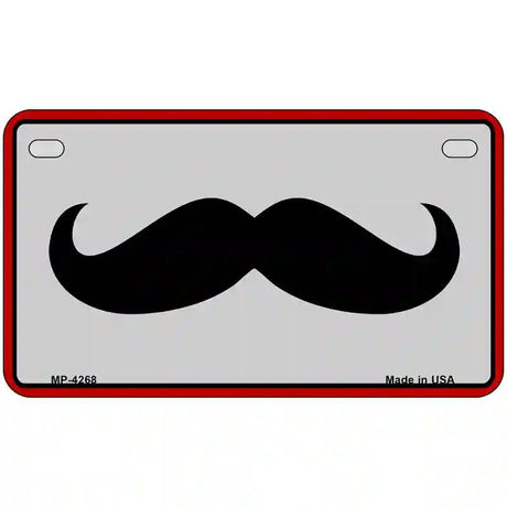 Mustache Novelty Metal Novelty License Plate 7" x 4" (MP)
