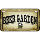 Beer Garden Metal Novelty License Plate 7" x 4" (MP)