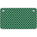 Green White Quatrefoil Metal Novelty License Plate 7" x 4" (MP)