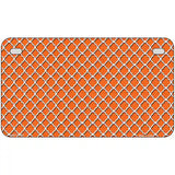 Orange White Quatrefoil Metal Novelty License Plate 7" x 4" (MP)