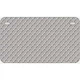 Grey White Quatrefoil Metal Novelty License Plate 7" x 4" (MP)