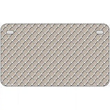 Tan White Quatrefoil Metal Novelty License Plate 7" x 4" (MP)