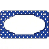 Scallop Blue White Polka Dot Metal Novelty License Plate 7" x 4" (MP)