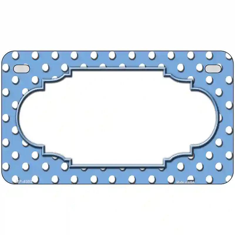 Light Blue White Polka Dot Metal Novelty License Plate LP-4360 7" x 4" (MP)