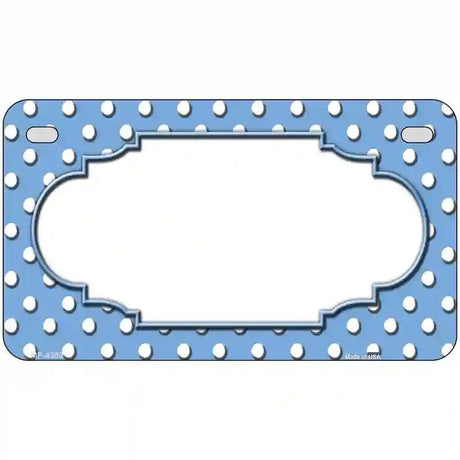 Light Blue White Polka Dot Metal Novelty License Plate LP-4360 7" x 4" (MP)