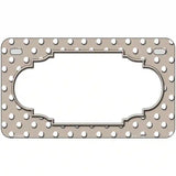 Scallop Tan White Polka Dot Metal Novelty License Plate 7" x 4" (MP)