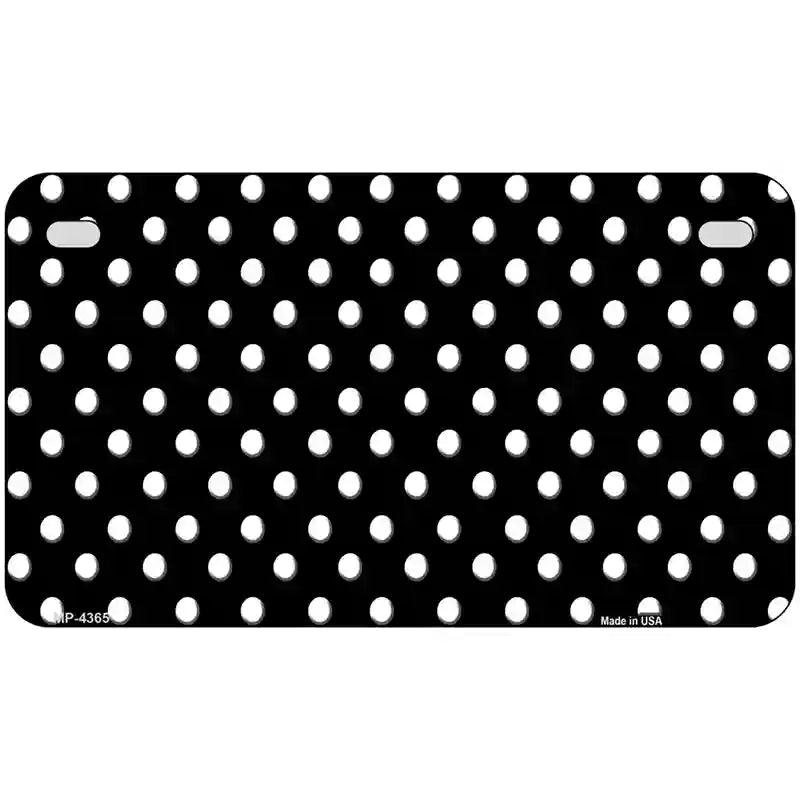 Black White Polka Dot Metal Novelty License Plate LP-4365 7" x 4" (MP)
