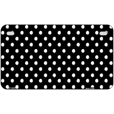 Black White Polka Dot Metal Novelty License Plate LP-4365 7" x 4" (MP)