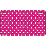 Pink White Polka Dot Metal Novelty License Plate 7" x 4" (MP)