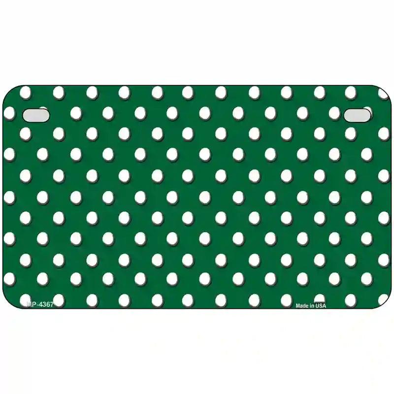 Green White Polka Dot Metal Novelty License Plate LP-4367 7" x 4" (MP)