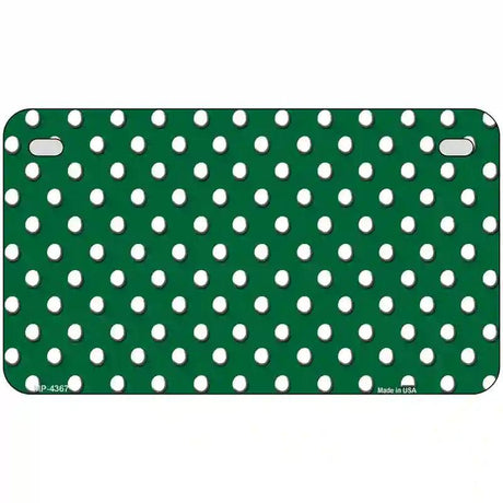 Green White Polka Dot Metal Novelty License Plate LP-4367 7" x 4" (MP)