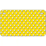 Yellow White Polka Dot Metal Novelty License Plate LP-4369 7" x 4" (MP)