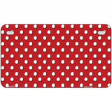 Red White Polka Dot Metal Novelty License Plate LP-4371 7" x 4" (MP)