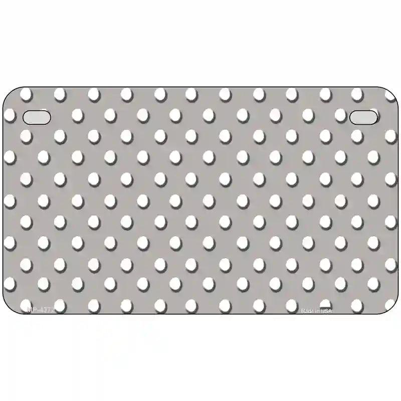 Grey White Polka Dot Metal Novelty License Plate LP-4372 7" x 4" (MP)