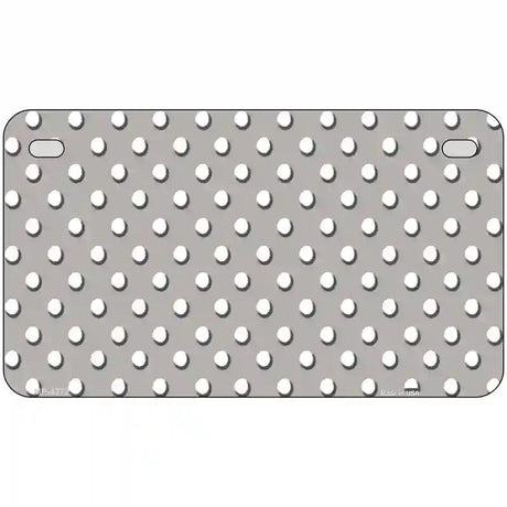 Grey White Polka Dot Metal Novelty License Plate LP-4372 7" x 4" (MP)
