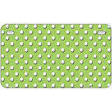 Lime Green White Polka Dot Metal Novelty License Plate 7" x 4" (MP)