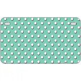 Mint White Polka Dot Metal Novelty License Plate LP-4379 7" x 4" (MP)
