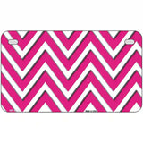 Pink White Chevron Metal Novelty License Plate LP-4468 7" x 4" (MP)