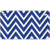 Blue White Chevron Metal Novelty License Plate LP-4470 7" x 4" (MP)