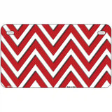 Red White Chevron Metal Novelty License Plate LP-4473 7" x 4" (MP)