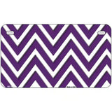Purple White Chevron Metal Novelty License Plate LP-4475 7" x 4" (MP)