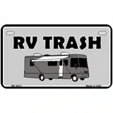 RV Trash Aluminum Automotive Novelty License Plate 7" x 4" (MP)
